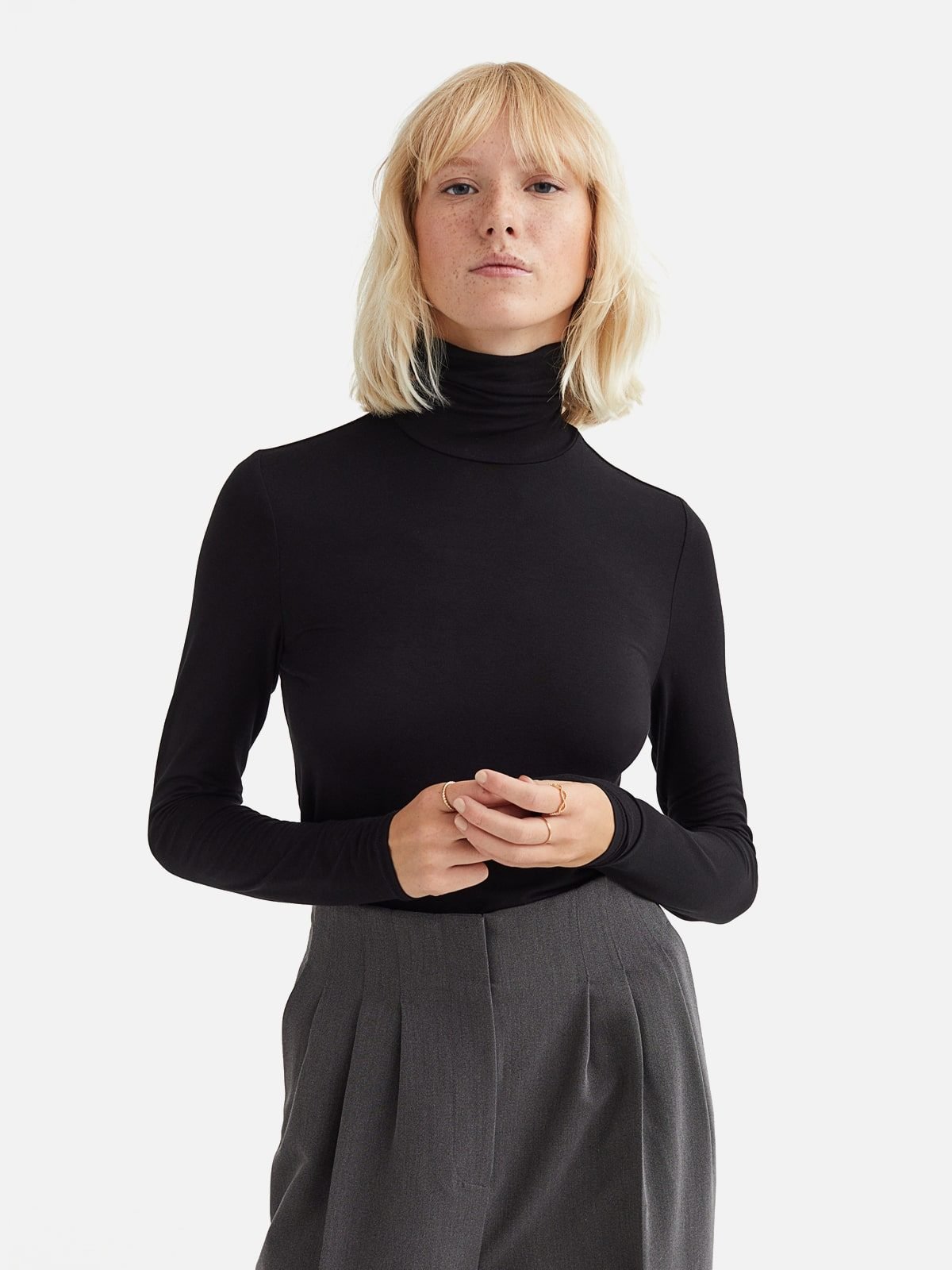 Polo-neck Top