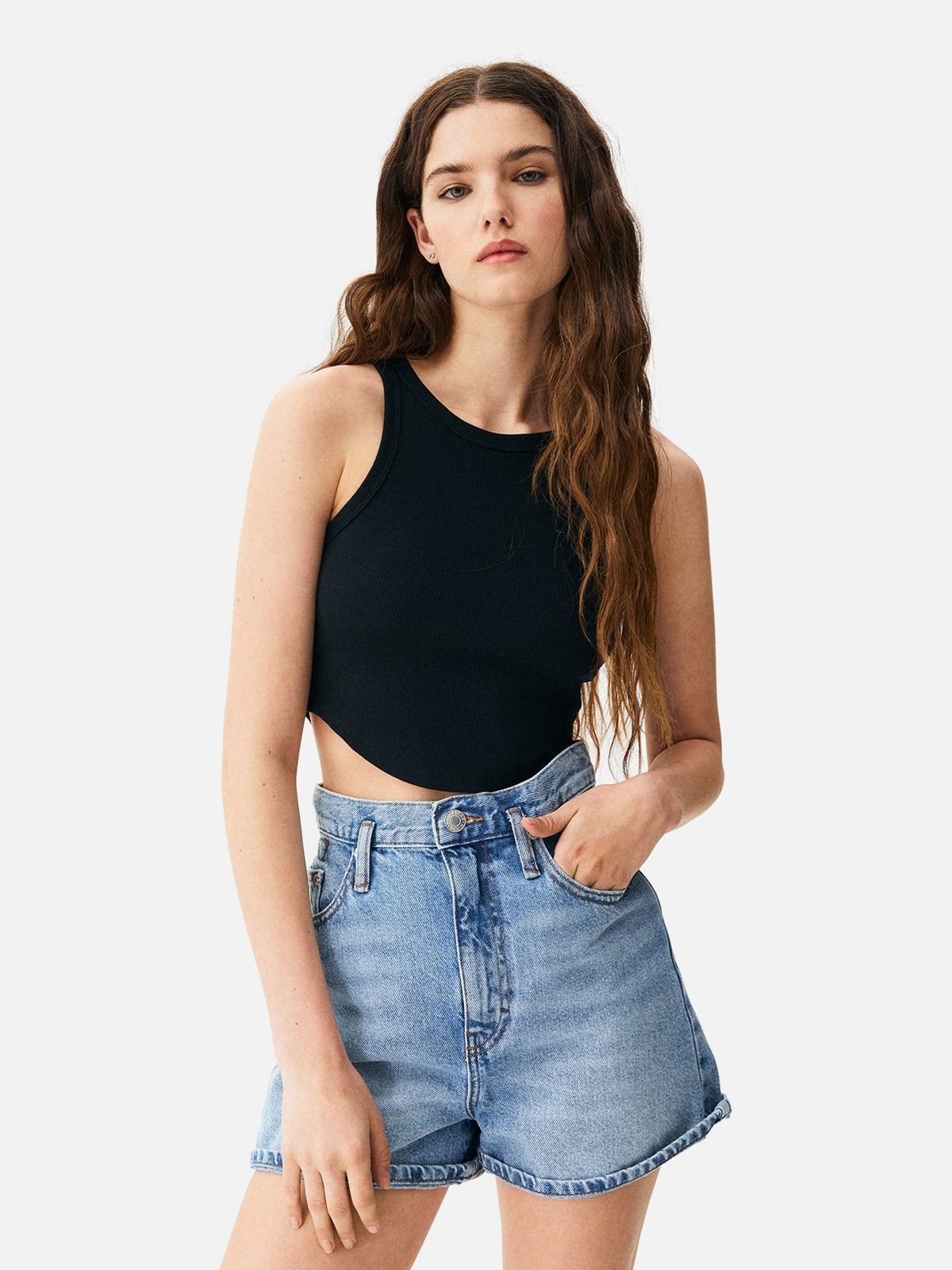 Denim Bermuda Shorts